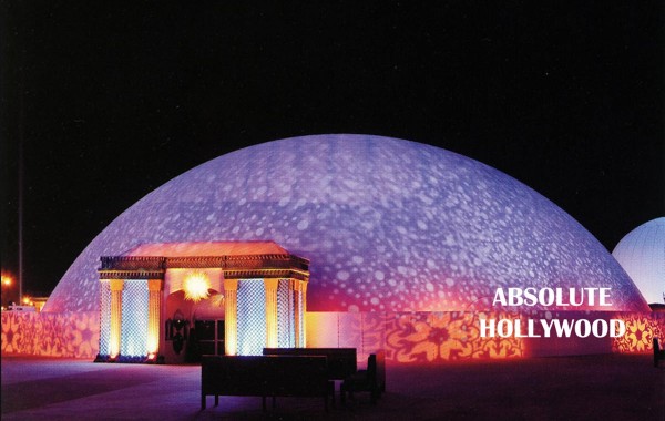 Celestial air structure projection dome rental — world's largest portable dome exterior