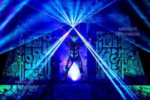 360 Video Fulldome Show Live Theater LED & Laser man black light
