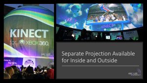 Stratosphere dome Kinect Xbox Super inflatable 360 dome venue