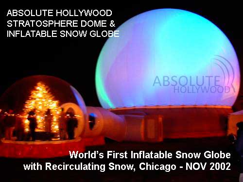 Giant snow globe Chicago Millennium Park Sears projection 2002