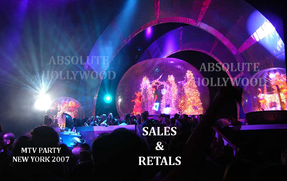 Giant snow globe rental MTV holiday party New York branded activation