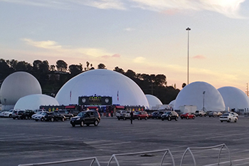 Immersive dome Marvel Experience Tour brand activation — Absolute Hollywood multi-dome hyper-reality touring attraction