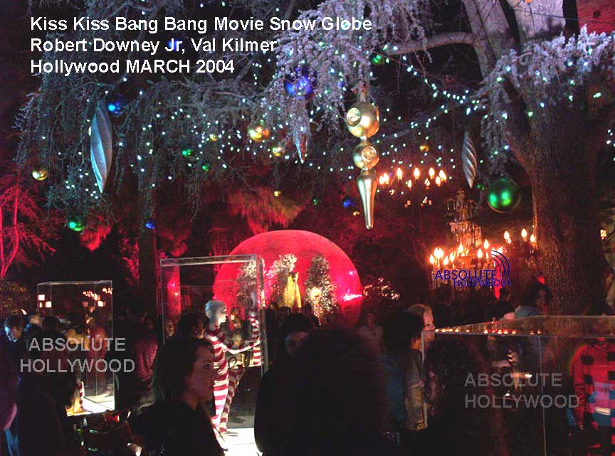 Giant inflatable snow globe on set of Kiss Kiss Bang Bang movie Hollywood California