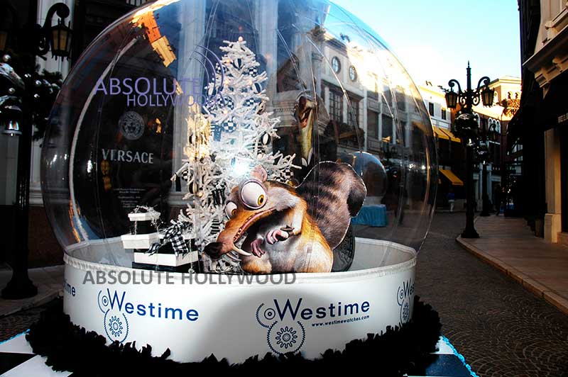 Large snow globe Ice Age II Fox Studios custom themed interior