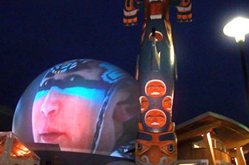 Projection dome at Vancouver Winter Olympics — Absolute Hollywood corporate hospitality immersive experiential marketing